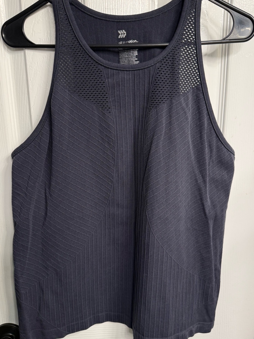 all in motion Mesh-DetailTank Top slate blue/gray xxl